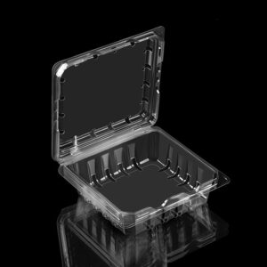 6oz 170g Clear Plastic Hinged Clamshell Container Fruit Packaging Trays