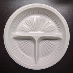 Customized high quality round recyclable Food Disposable plastic Plates