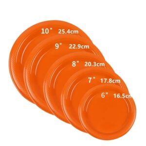 Disposable Plastic Round Fast Food Plates for Birthday Wedding Party
