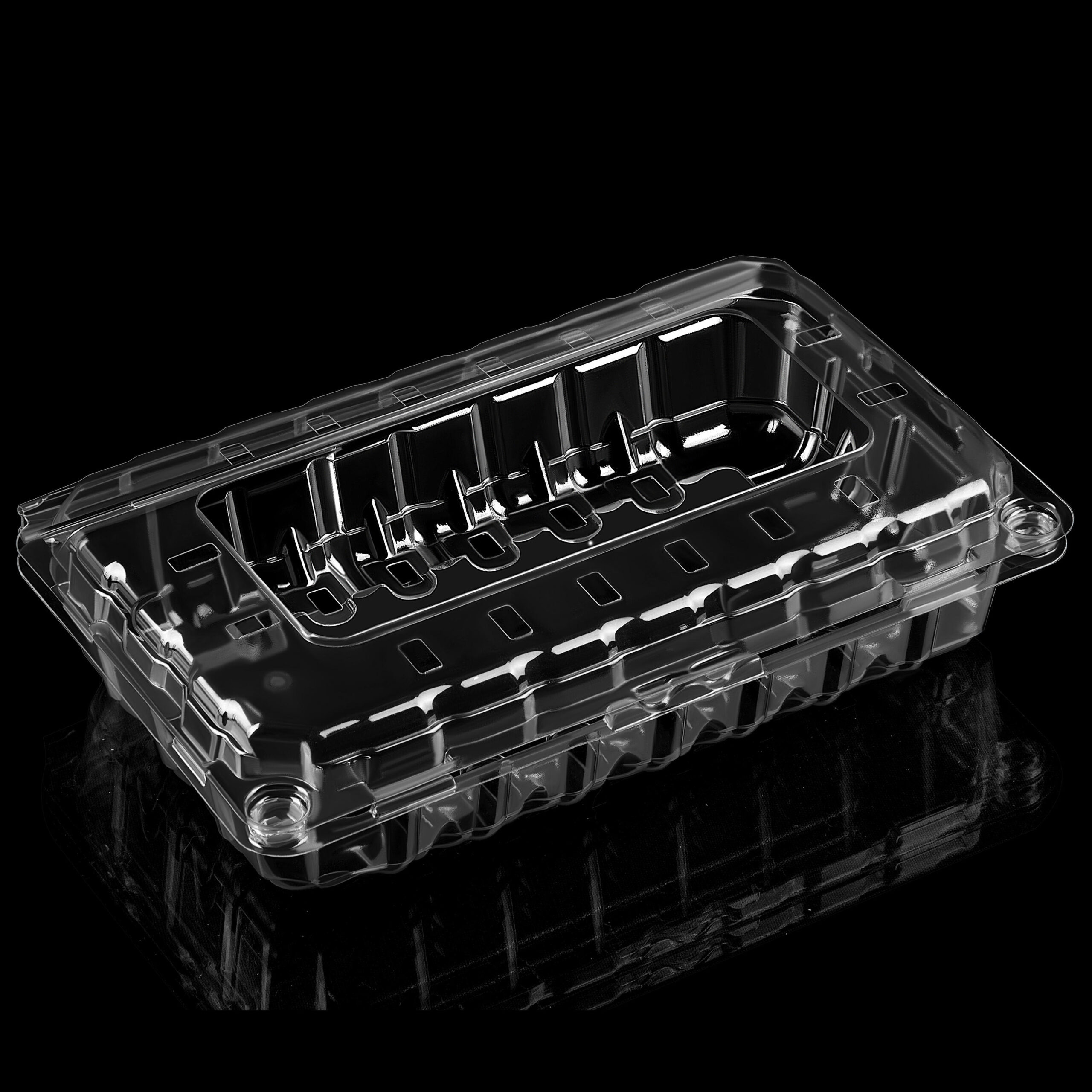 Recycled PET Eco-Friendly Food Grade Clamshell Fruit Container,Disposable Blister Pack Box - Image 4