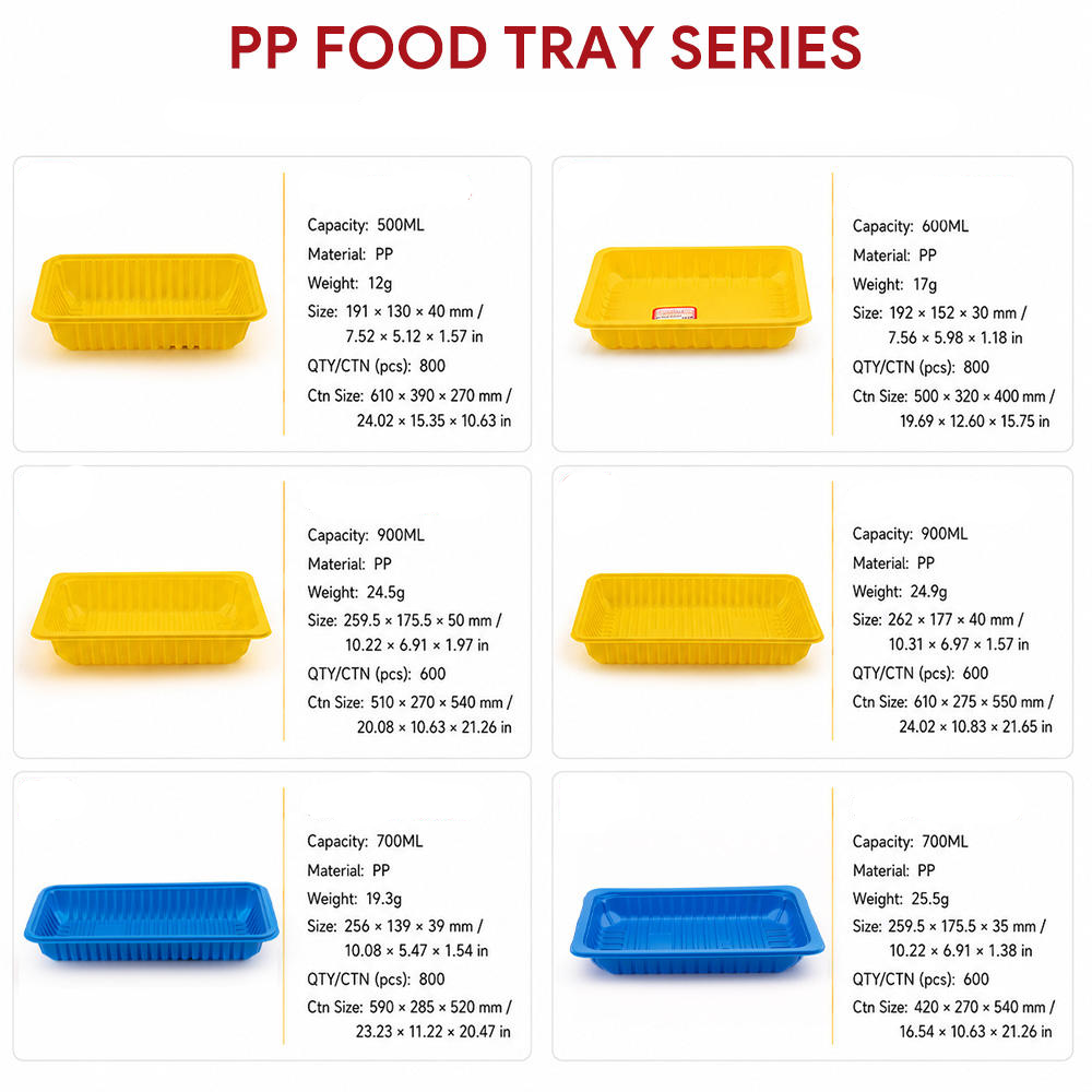 Disposable Fresh Meat Tray,Rigid Plastic Packaging Tray For Frozen Poultry Seafood - Image 3