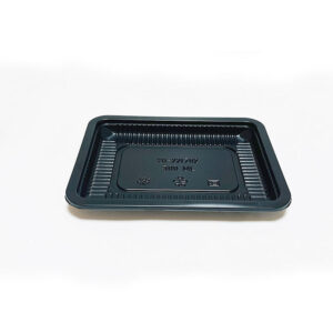 Freezer Safe Food Grade Black PP Plastic Meat Tray for Fresh Poultry Frozen Meat Packaging