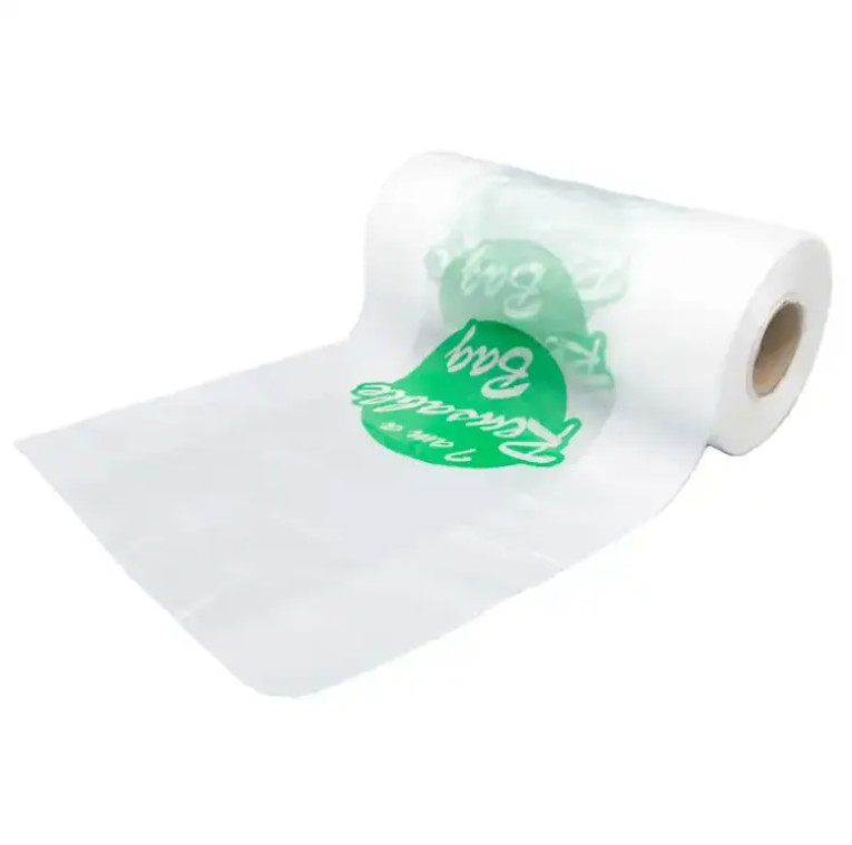 HDPE Clear Produce Roll Bags Tear off Food Grade Plastic Bags for Packaging