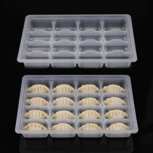 Disposable Food Grade Frozen Dumpling Plastic Blister Insert Tray for Food Packaging