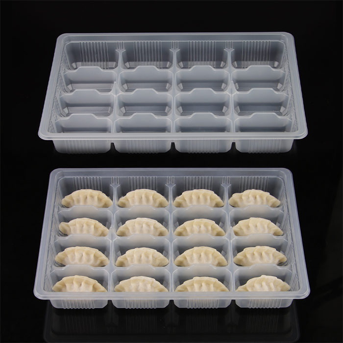 Disposable Food Grade Frozen Dumpling Plastic Blister Insert Tray for Food Packaging