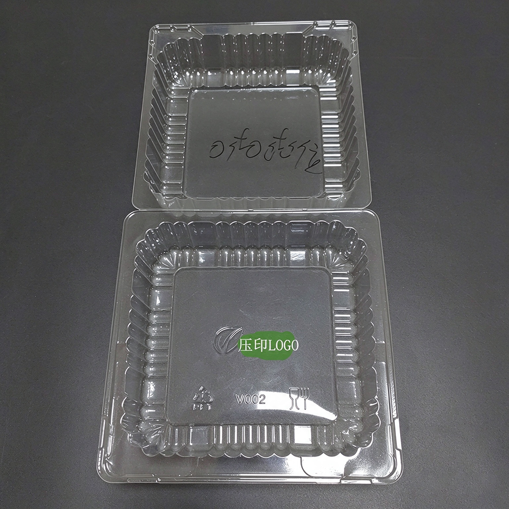 Clear Anti-Fog PET Clamshell Food Boxes,Custom Embossed Logo For Fruit & Vegetable - Image 2